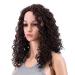 SWACC 20-Inch Long Big Bouffant Curly Wigs for Women Synthetic Heat Resistant Fiber Hair Pieces with Wig Cap (Dark Brown-4#)