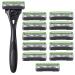 Schick Hydro Skin Comfort Sensitive 3 Blade Razor for Men 1 Handle and 12 Refills