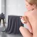Luxury Silk Hemming Towel Set - Dark Grey 6 Piece - Quick Drying Microfiber Towels for Bath, Fitness, Sports, Yoga, Travel - Ultra Soft and Lightweight - Buy Online on GoSupps.com