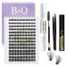 B&Q DIY Eyelash Extension Kit 280 PCS Cluster Lashes Kit C 9-16MIX Diy Lash Extensions Kit with Lash Bond and Seal Lash Remover Lash Applicators for Lash Clusters Lash Kit (Kit-50D-C Curl 9-16mm) kit-50D-C Curl 1 count (Pack of 1)