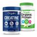 Orgain Creatine Monohydrate Powder 17.64 Oz (100 Servings) & Organic Vegan Vanilla Bean Protein Powder 2.03 lb Bundle - Plant-Based Protein and Muscle Support