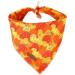 Unique Style Paws 1pcs Halloween Dog Sandanas Washable Cotton Quadrat Latz adjustable dog towel for small medium-sized dogs and cat-pumpkin-L L orange pumpkin