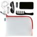 HERMA 20008 City Bag A5 - Transparent Red Zipper Lockable Cosmetic Bag for Makeup Fluids & Toothbrush - 26x20 cm Zip Pocket - Buy Online on GoSupps.com