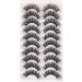 Veleasha Fluffy Wispy Faux Mink Eyelashes - Criss-Cross 10 Pairs Pack - Best False Lashes for Women - Buy Online on GoSupps.com