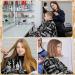 FEBSNOW Hair Cutting Cape Kit - Professional Waterproof Barber Cape with Neck Duster Brush | Adjustable Floral Hairdressing Supplies for Adults - Buy Online on GoSupps.com