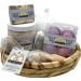 Spa Gift Basket for Women: Anxiety Relief Set with Mineral Bath Soak, Soap, Bomb Truffles, Tea - Lavender, Chamomile, White Sage - Buy Online on GoSupps.com