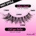 Veleasha Natural Fluffy Cat Eye Lashes | 7 Pairs C Curl 8-15mm Faux Mink Eyelashes - 100% Handmade | Soft Clear Band False Eyelashes (C01 - Buy Online on GoSupps.com