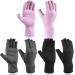 3 Pairs Compression Craft Arthritis Hands Gloves Fingerless Pressure Joint Relief for Quilting Sewing Typing Household Duties Black, Gray, Purple Medium (3 Pair)