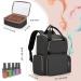 LUXJA Nail Polish Organizer Backpack - Holds 70 Bottles, Nail Lamp, Removable Cases, Tools Storage Pockets - Black - Buy Online on GoSupps.com