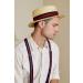 BABEYOND 1920s Gatsby Boater Hat - Red/Black - Small/Medium - Buy Online on GoSupps.com