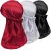3PCS Silky Durag Pack for Men Waves Satin Doo Rag for 360 540 720 Waves Ideal Gifts for Father's Day (Red+White+Black) (3 packs)-red white black