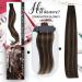 Moresoo 22 Inch Tape in Balayage Brown Human Hair Extensions - Darkest Brown/Chestnut Brown Mix - 20 Pieces/50g - Buy Online on GoSupps.com