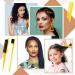 Edges Brush Set - 3 Sleek Bun Brushes for Hairdressers & Kids | Teasing & Baby Hair Brush - Yellow - Buy Online on GoSupps.com