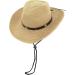 Khaki Straw Cowboy Cowgirl Hat with Wide Brim Sun Protection - Men Women Western Style - Buy Online on GoSupps.com