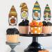 Fall Thanksgiving Gnome Theme Cupcake Toppers 18-PC Set - Perfect for Thanksgiving Party and Harvest Party Turkey Maple Leaf and Pumpkin Decoration - SugarGera 04 - Buy Online on GoSupps.com