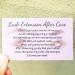100 Lash Extension Aftercare Cards | Lash Client Instruction | Pink Technicians Accessories - Buy Online on GoSupps.com