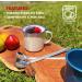 Tapirus Long Spork and Spoon Set | Stainless Steel Utensils for MRE Bag | Ideal for Hiking & Camping | With Carry Bag - Buy Online on GoSupps.com