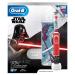 Oral-B Kids Electric Toothbrush 1 Toothbrush Head Travel Case x4 Star Wars Stickers 2 Modes with Kid-Friendly Sensitive Mode For Ages 3+ 2 Pin UK Plug Red 1 count (Pack of 1) Star Wars Handle + Travel Case