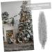 HOMSFOU Artificial Leaf 10pcs Powder Glitter Christmas Picks Christmas Leaves Artificial Leaves Stems Branches Twigs Xmas Bouquet Stem Faux Leaves Christmas Tree Plastic Crafting Supplies Silver 40X8CM - Buy Online on GoSupps.com