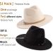 Lisianthus Wide Brim Belt Buckle Fedora Hat Set - 2 Pack for Women & Men | Medium Size - Buy Online on GoSupps.com