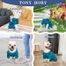 Tony Hoby Shirts for Dogs | Soft & Breathable Dog T-Shirt - Striped Suit for Small Medium & Large Boys (Dark Blue L) - Buy Online on GoSupps.com