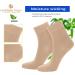 Womens Diabetic Ankle Socks - Soft Thin Bamboo, Wide Top, Neuropathy, Seamless Toe - Beige (Size 6-9) - Buy Online on GoSupps.com