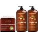 New York Biology Moroccan Argan Oil Shampoo and Conditioner with Coconut Hair Mask for Hair Growth and Volume - Moisturizing and Volumizing for All Hair Types - Moisturizing and Deep Conditioning
