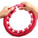 Weighted Hoola Hoop for Adults Weight Loss - 2-in-1 Abdomen Massage Fitness Hoop | Adjustable 24 Detachable Knots for Abs Workout | Includes Cooling Towel - Pink - Buy Online on GoSupps.com