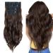 4PCS-11Clips Hair Extensions Clip in Curly Synthetic Clip in Hair Extension Fiber Hair Pieces 22 Inches Long Hair Clip in Extensions for Women Wavy Hair Pieces for Full Head-Curly #Medium Brown 22 Inch Curly #Medium Brown