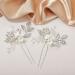 SWEETV Rhinestone Wedding Hair Pins - Bridal Hair Accessories for Brides, 2Pcs Silver Hair Pieces - Buy Online on GoSupps.com