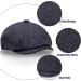 2 Pack Men's Classic Wool Blend Newsboy Hats - Black/Grey - Buy Online on GoSupps.com