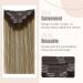 Buy FSHINE Clip-in Hair Extensions 40cm Balayage Dark Brown to Light Brown - 120g Soft & Thick Real Hair - 7pcs #3/8/22 - Perfect for International Shipping - Buy Online on GoSupps.com