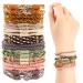 20Pcs Boho Hair Ties 5 Styles Hair Ties for Women Elastic Ponytail Cute Bracelet Hair Holders for Hair Soft Hair Bands 10 Colors No Damage Hair Elastics