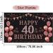 Trgowaul 40th Birthday Decorations Banner Women  Rose Gold Happy 40th Bday Decorations for Women  40 and Fabulous Decorations Backdrop Party Supplies  40 Year Old Photography Background 5.9 X 3.6 Fts Rose Gold 40th Birthday Banner53 ft - Buy Online on GoSupps.com