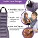 Heating Pad for Neck & Shoulders - Microwavable Pain Relief Wrap with Handles | Reusable Moist Heat Rice Bag for Neck Pain, Muscle Aches & Joints | Warmer Grey Denim Design - Buy Online on GoSupps.com