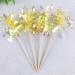 Tainrunse 5Pcs Baking Toppers Cake Decoration Enhance Atmosphere Attractive Good Looking DIY Cupcake Toppers Yellow - Buy Online on GoSupps.com