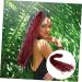 Healeved Dirty Little Braids Dreadlock Extensions Braided Long Dreadlocks Fashionable Hair Wig Hair Extensions Dreadlock Crochet Hair Clip on Ponytails for Women High Temperature Wire 90X8CM Claret - Buy Online on GoSupps.com