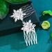 EVER FAITH Snowflake Hair Comb Sparkly Rhinestone Crystal Christmas Hairpiece Snowflake Hiar Accessories for Women Girls 1 Pair Clear - Buy Online on GoSupps.com