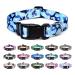 Mercano dog collar adjustable soft nylon comfort & robust patterned dog collar for small medium -sized dog puppies cats (L dog camo blue) l dog camo blue