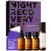 Gya Labs Night Recovery Kit (4-Set)-natural scents of essential lavender oils and rosemary oils lavender roll-on & relaxing essential oil pavement-ultimate nightly relaxation and relaxation night recovery kit 7.5 ml (4 Pack)