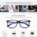 SUNGAIT SGT902 Blue Light Filter Glasses - Spring Hinge Anti-Blue Ray Digital Screen Eyewear - Glossy Black Frame - Buy Online on GoSupps.com