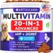 Dog Multivitamin Chewable - Dog Vitamins and Supplements with Glucosamine 20 in 1 - Senior & Puppy Multivitamin for Dogs - Pet Joint Support Health - Immunity Mobility Gut Skin - 120 Chews Multivitamin 120 Chews