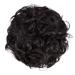Rose Bud Chignon Hairpiece | Curly Bun Extensions Scrunchie Updo | 4A Dark Brown - Buy Online on GoSupps.com