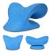 Amaaz Neck Cloud Cervical Traction Pillow with Memory Foam - Portable Neck Stretcher for Pain Relief and Posture Correction - Blue - Buy Online on GoSupps.com