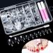 100pcs False Toe nails Set 10 Sizes Clear Acrylic Fake Toenail Tips Full Cover Artificial Toe nails with Glue and Box for Women Girls Nail Salon and Nail Art DIY