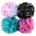 BTYMS Loofah Sponge 60 Gram Shower Pouf Bath Scrunchies Shower Puff Exfoliating Body Wash Scrubber Bath Puffs for Washing - Set of 4 Set C-60 Gram