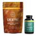 Primal Creatine Powder + Primal Multi Collagen Capsules Bundle | 2-Pack | Support Strength Recovery Joint & Skin Health | 30 Servings Each