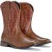 IUV Men's Maroon Cowboy Boots - Western Style, Durable Embroidered Square Toe Traditional Boots - Size 10.5 - Buy Online on GoSupps.com