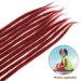 Noblife 10pcs 50cm Burgundy Dreadlock Extensions - Synthetic Crocheted Faux Locs for Men & Women - Jamaica Punk Hairstyle Accessories - Buy Online on GoSupps.com