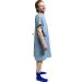 4PK Men's Deluxe Hospital Gown Set - Size M/L, Soft & Comfortable, Blue - Buy Online on GoSupps.com